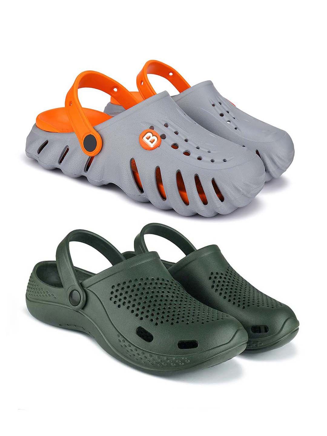 

BERSACHE Men Clogs, Grey
