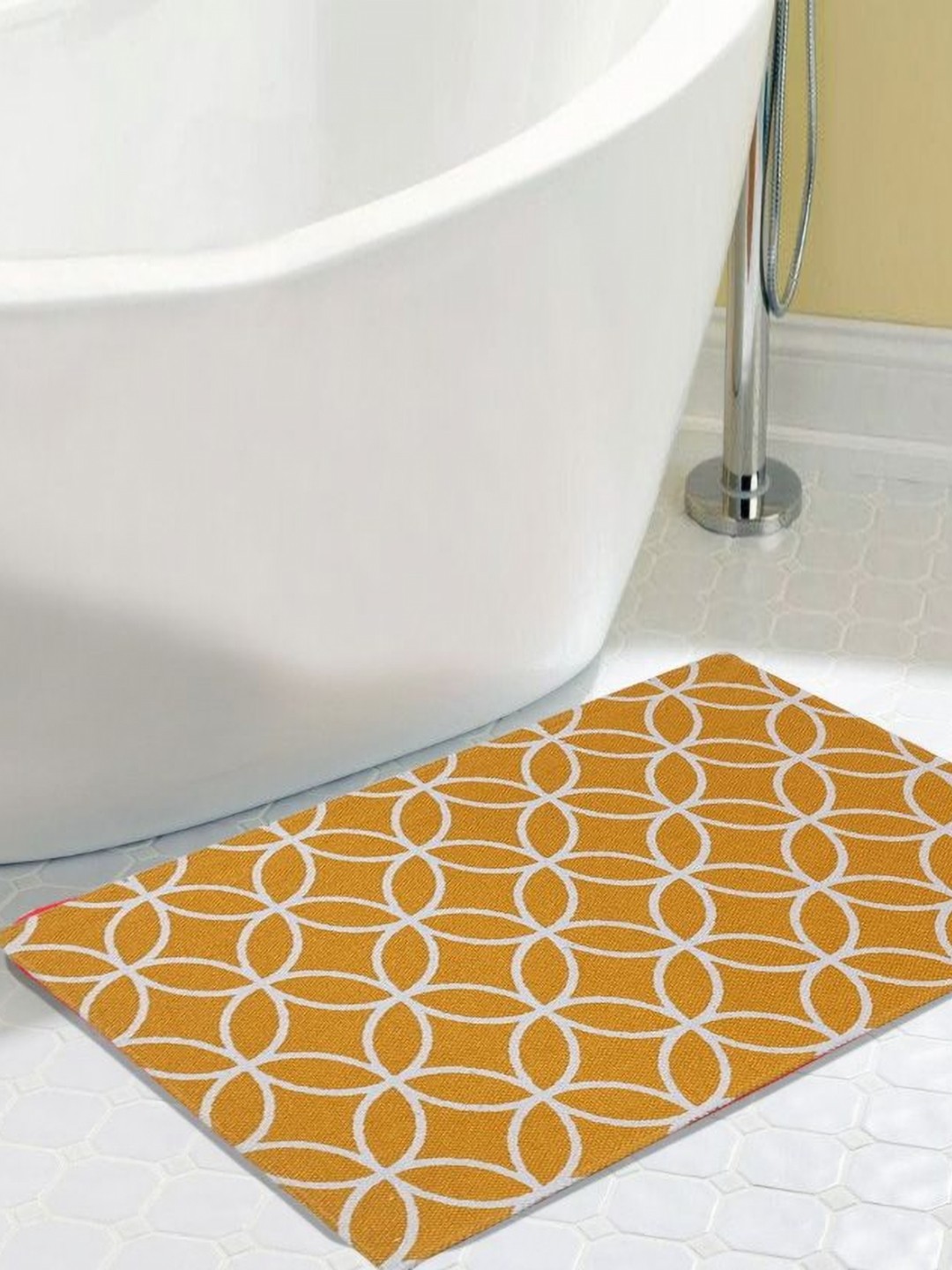 

GOKAL EXPORTS Yellow Self-Designed Anti Skid Doormats
