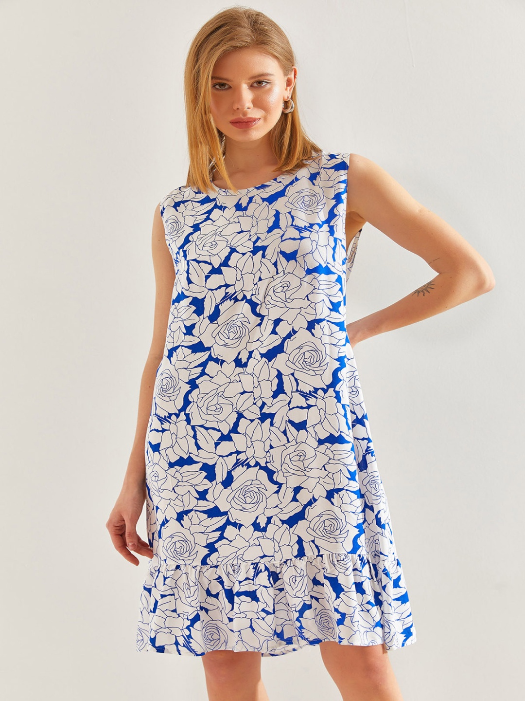 

BIANCO LUCCI Floral Print A-Line Dress, Na