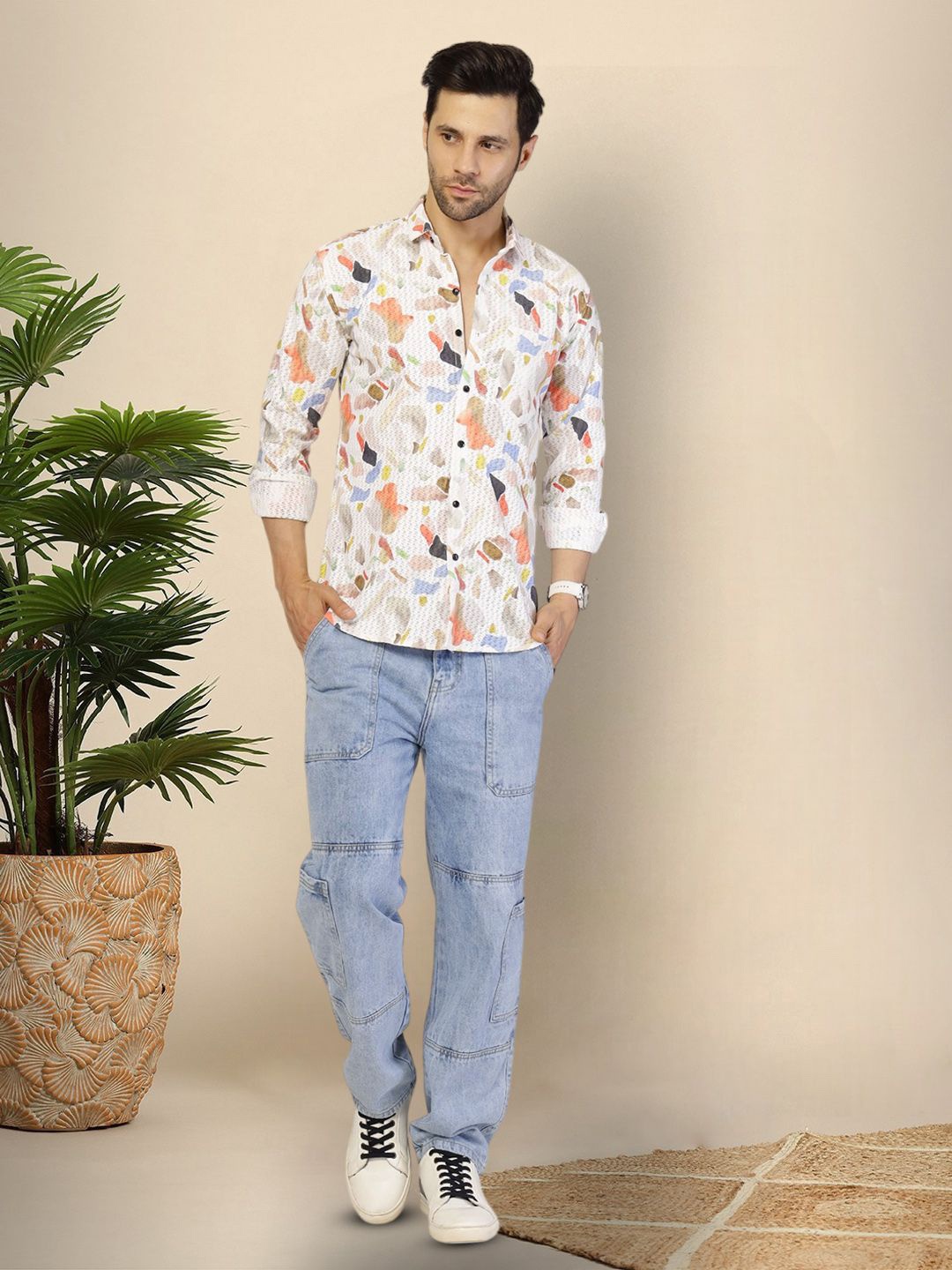 

Moda Rapido Men Original Opaque Printed Casual Shirt, Multi