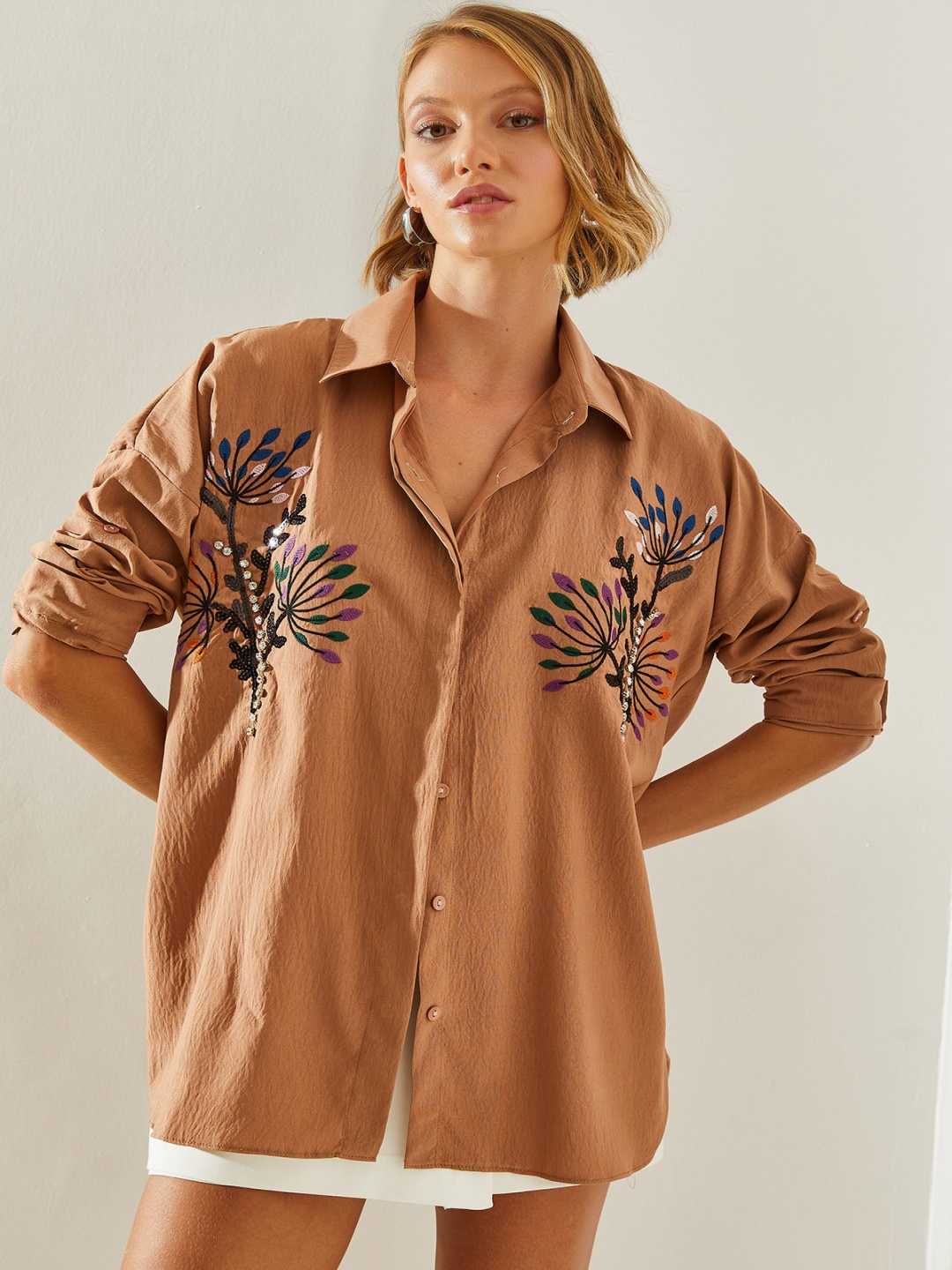 

BIANCO LUCCI Women Floral Opaque Casual Shirt, Na