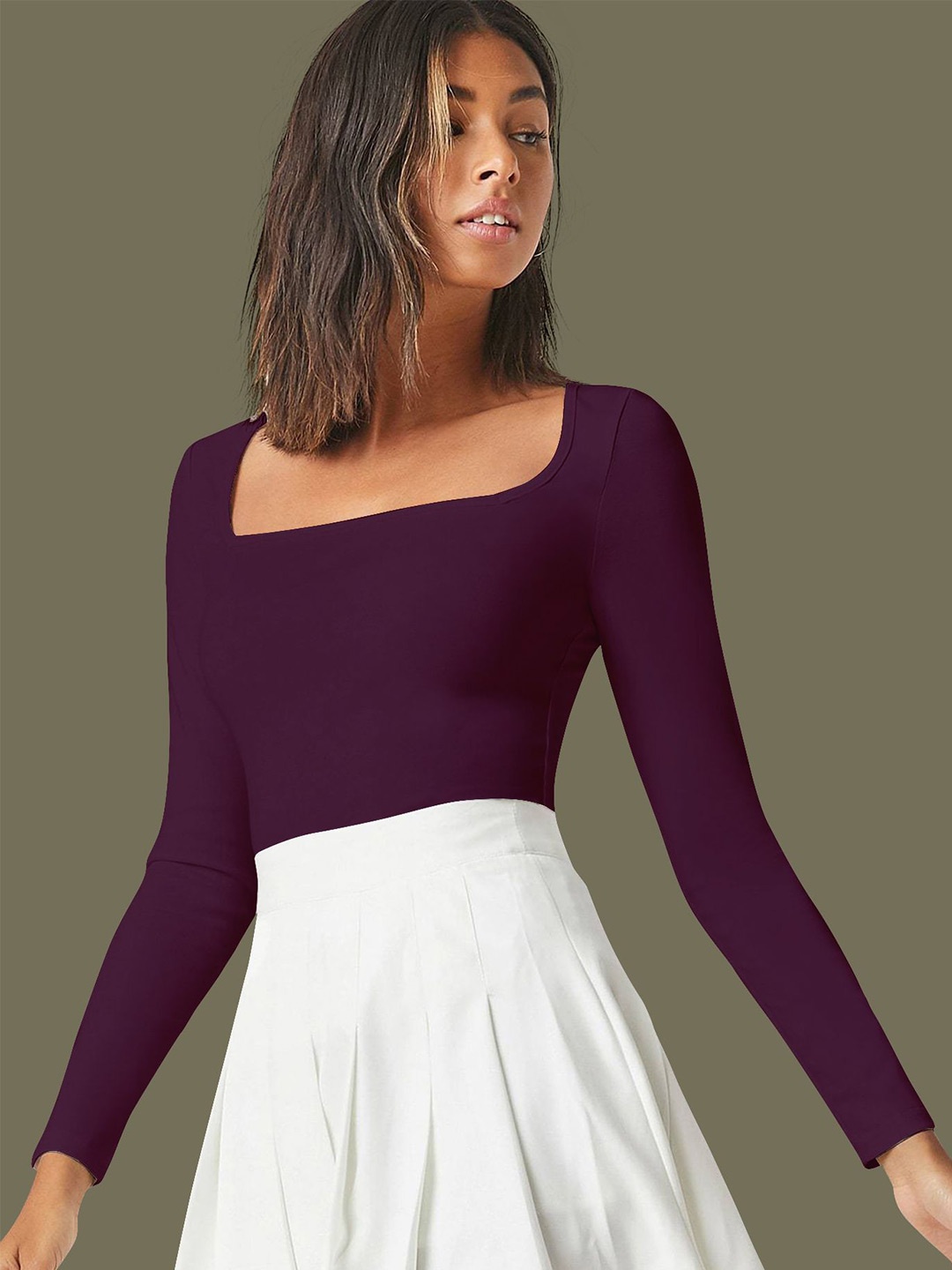 

Dream Beauty Women Full Sleeves Top, Purple