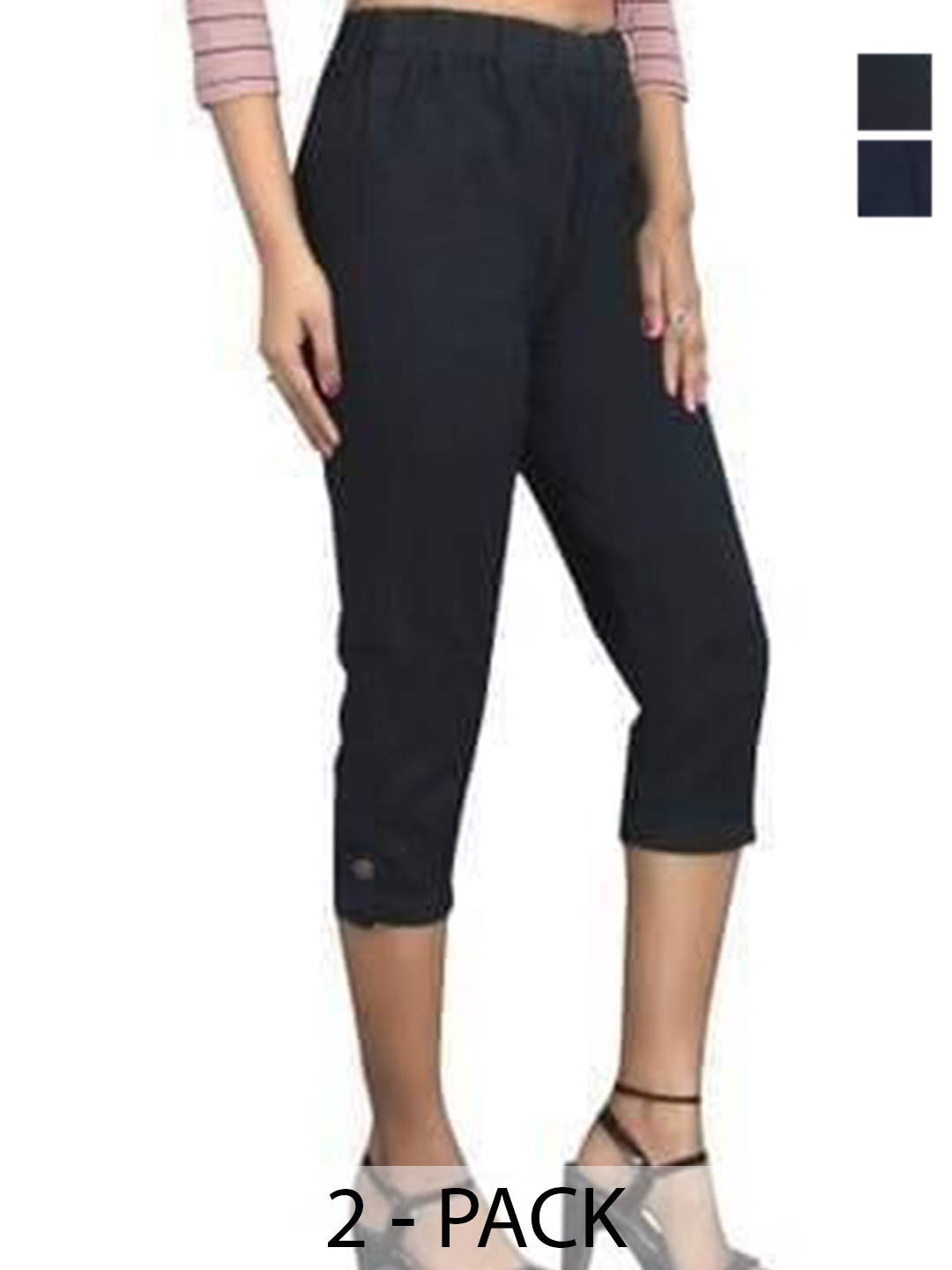 

OUTER WEAR AYAM EXPORTS Women Capris, Black