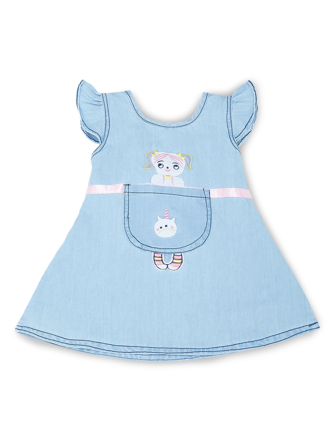 

BAESD Denim A-Line Dress, Blue