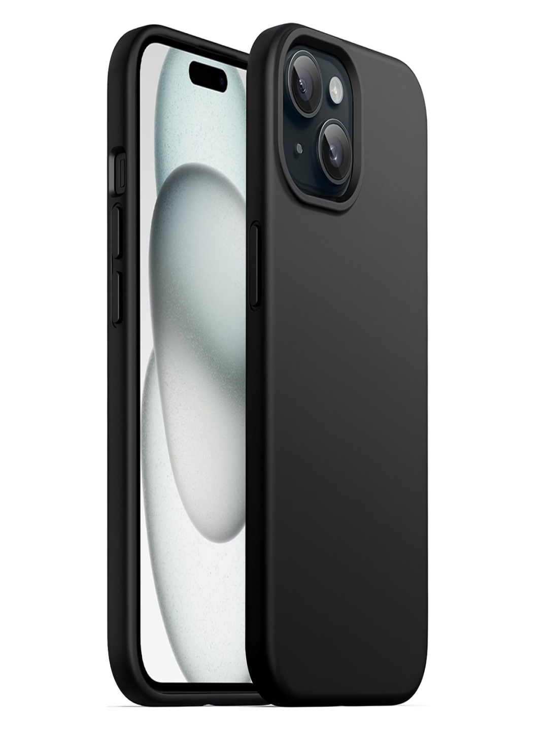 

LIRAMARK Solid Printed iPhone 15 Plus Back Case Mobile Accessories, Black