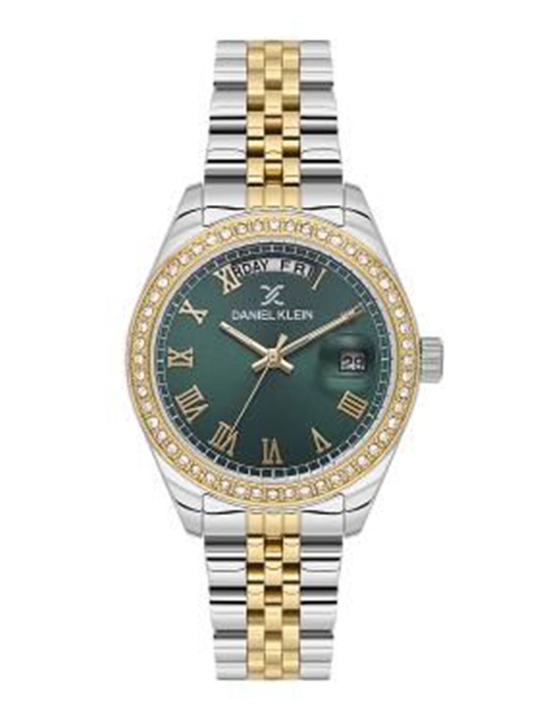 

Daniel Klein Women Embellished Dial & Stainless Steel Bracelet Style Straps Analogue Watch DK.1.13867-5, Multi