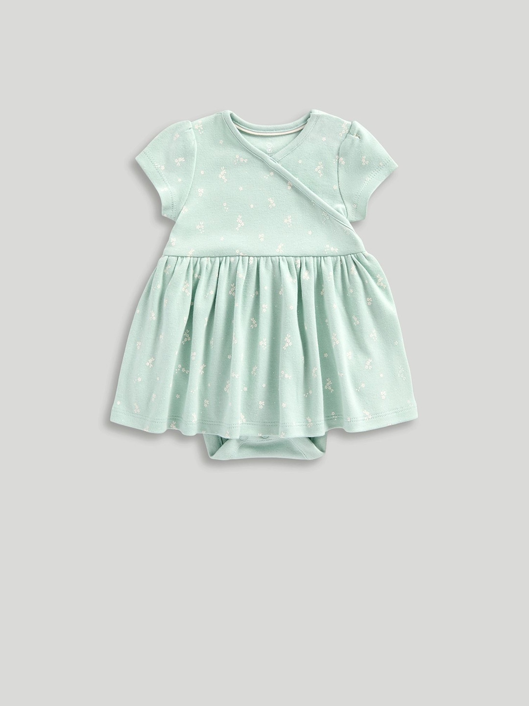 

mothercare Floral Print A-Line Dress, Green
