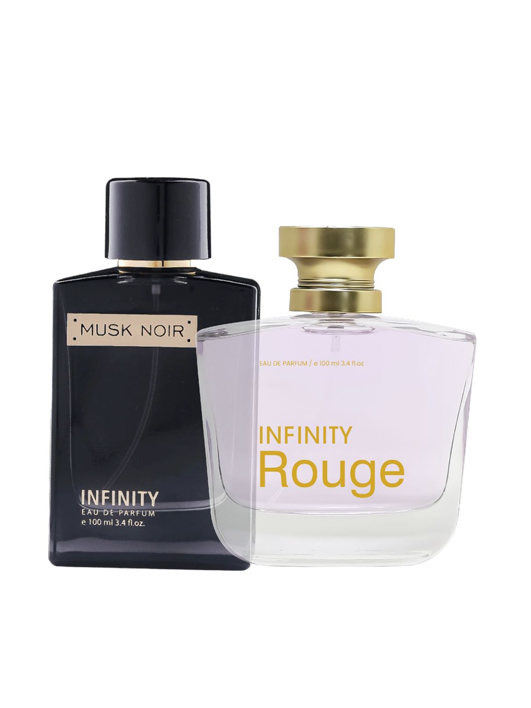 

Infinity Set Of 2 Musk Noir And Rouge Eau De Parfum - 100 ml Each, Transparent