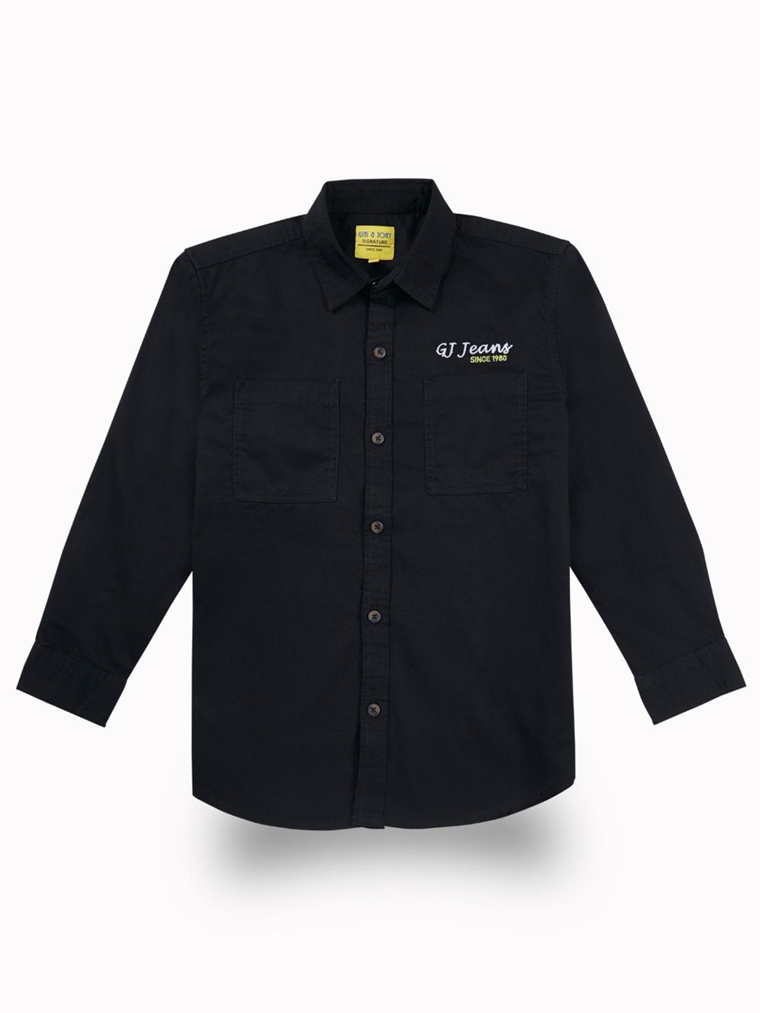 

Gini and Jony Boys Comfort Opaque Printed Casual Shirt, Black
