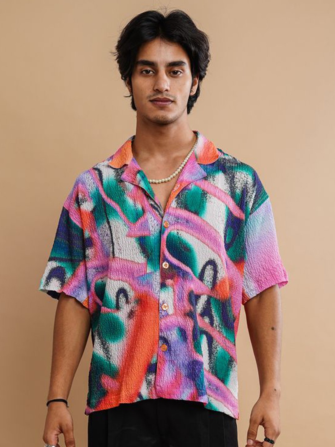 

Big Bunny Men Custom Opaque Printed Casual Shirt, Multi