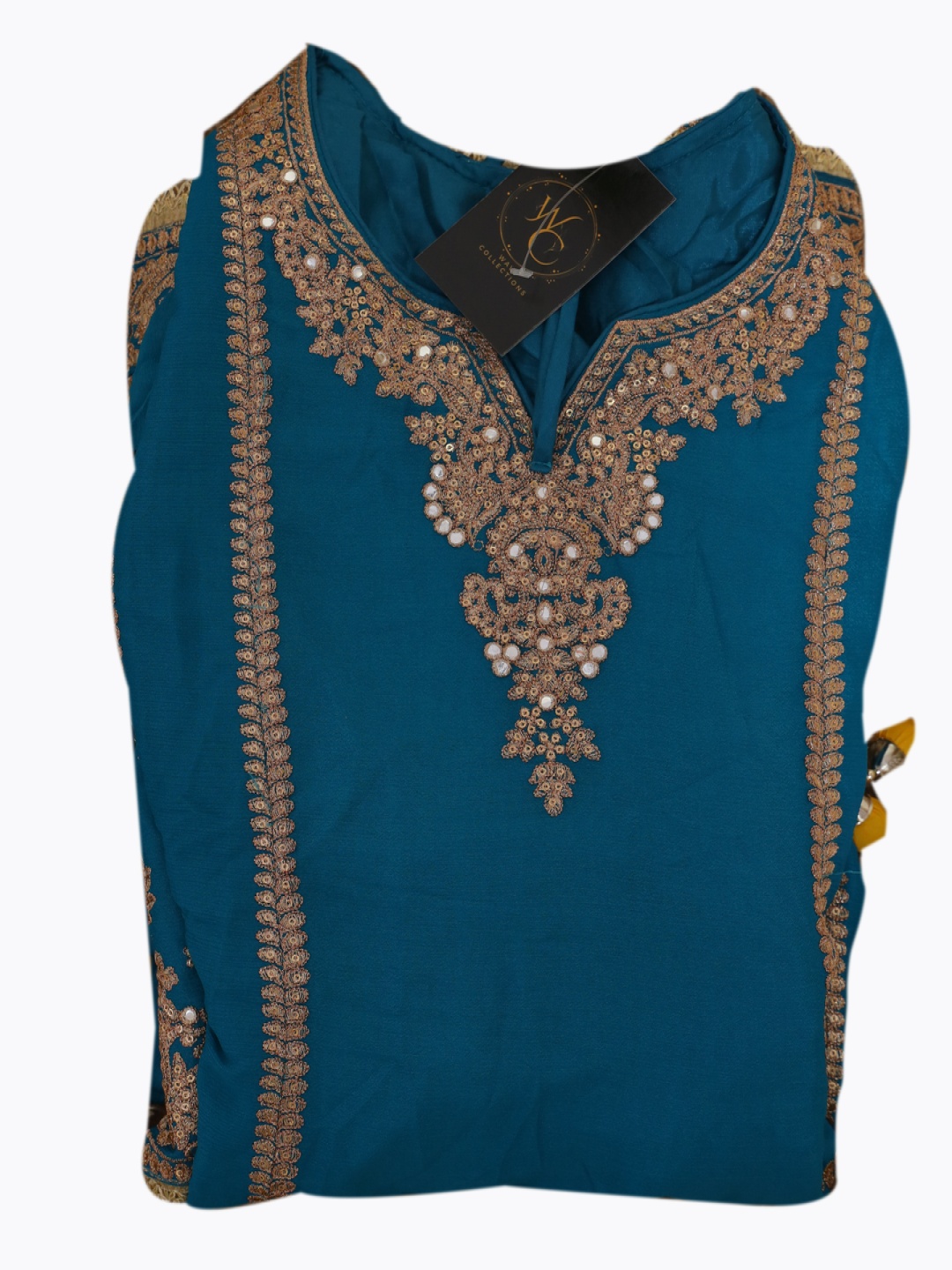 

Wavy Collection Women Embroidered Regular Kurta with Trousers, Blue