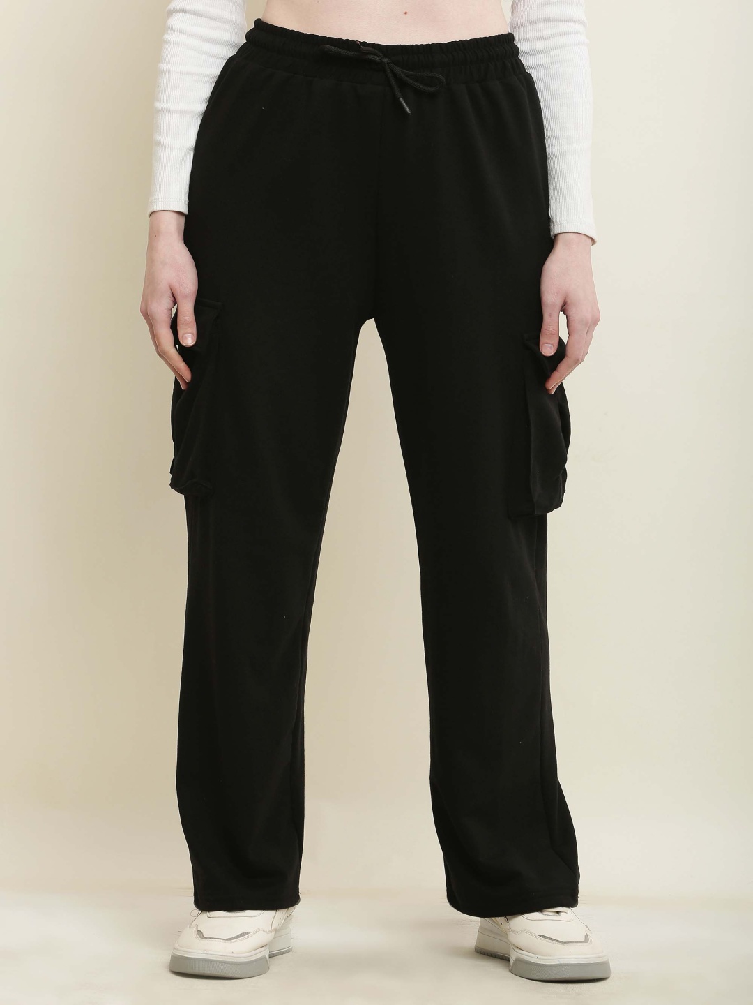 

ARJ FASHION Women Relaxed Loose Fit Easy Wash Trousers, Rust