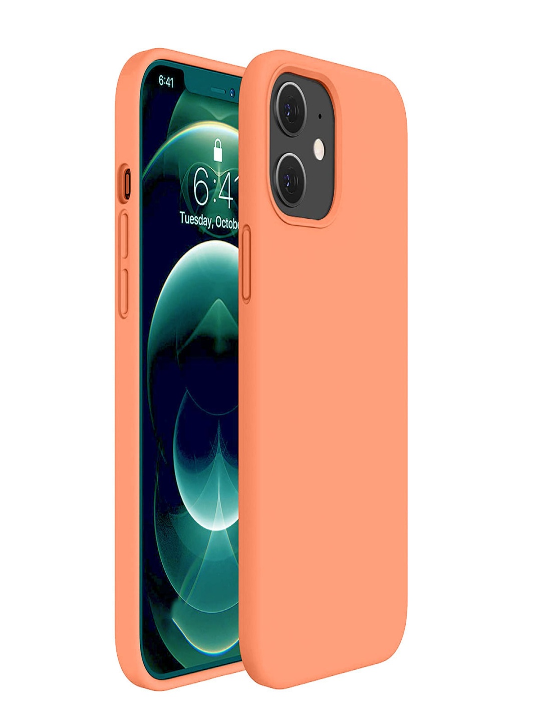 

LIRAMARK Solid Printed iPhone 12 Mini Back Case Mobile Accessories, Orange