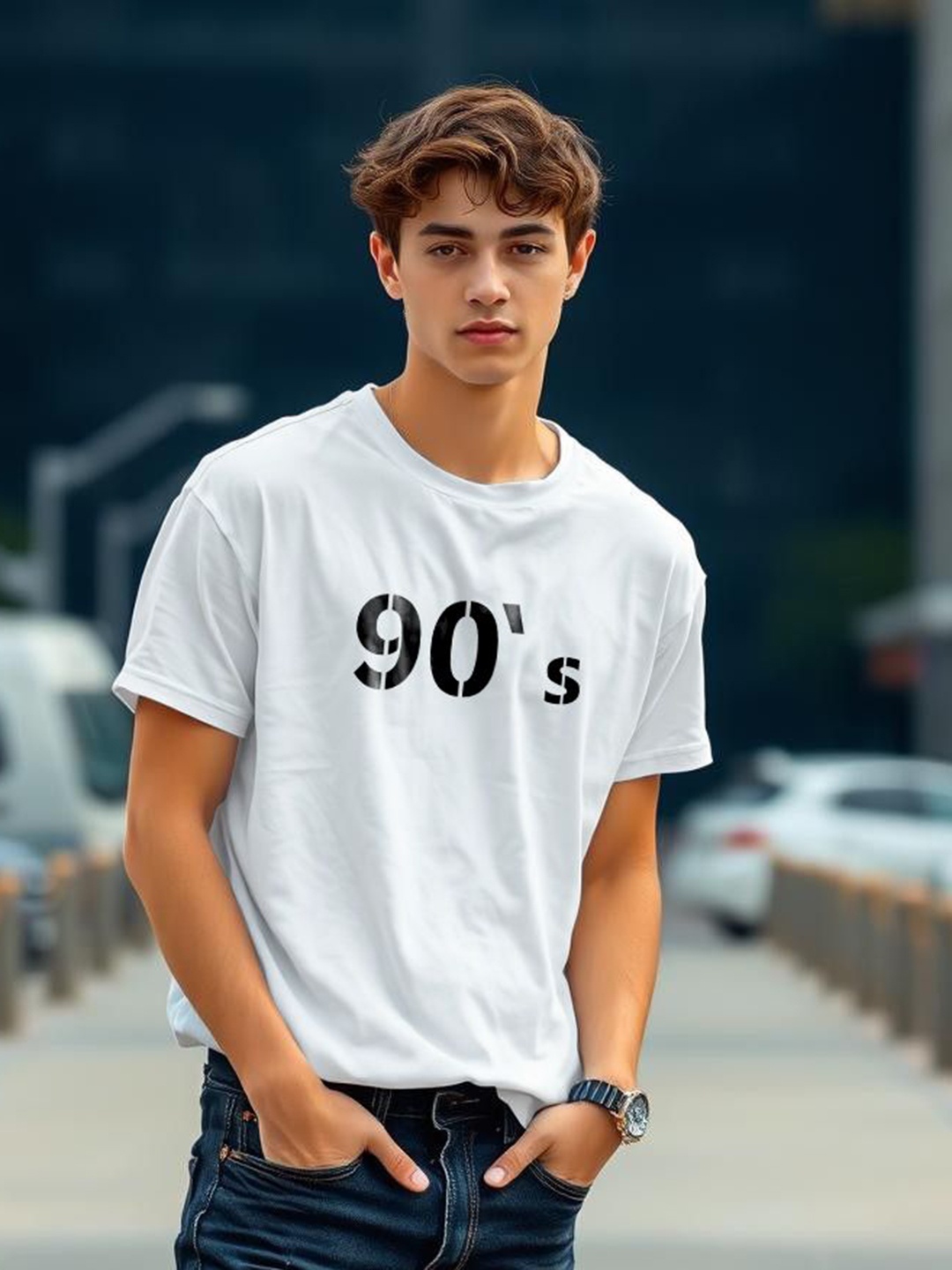 

TOGS & TERRE Men Typography Printed Organic Cotton T-shirt, White