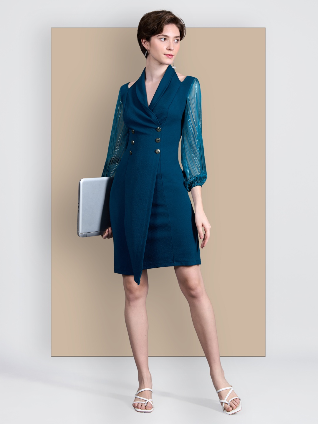 

Chemistry Georgette Dress, Teal