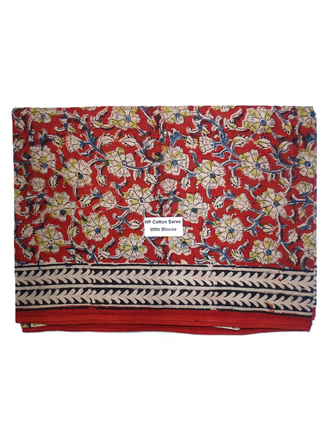 

SR HANDLOOMS AND TEXTILES Floral Pure Cotton Saree, Red