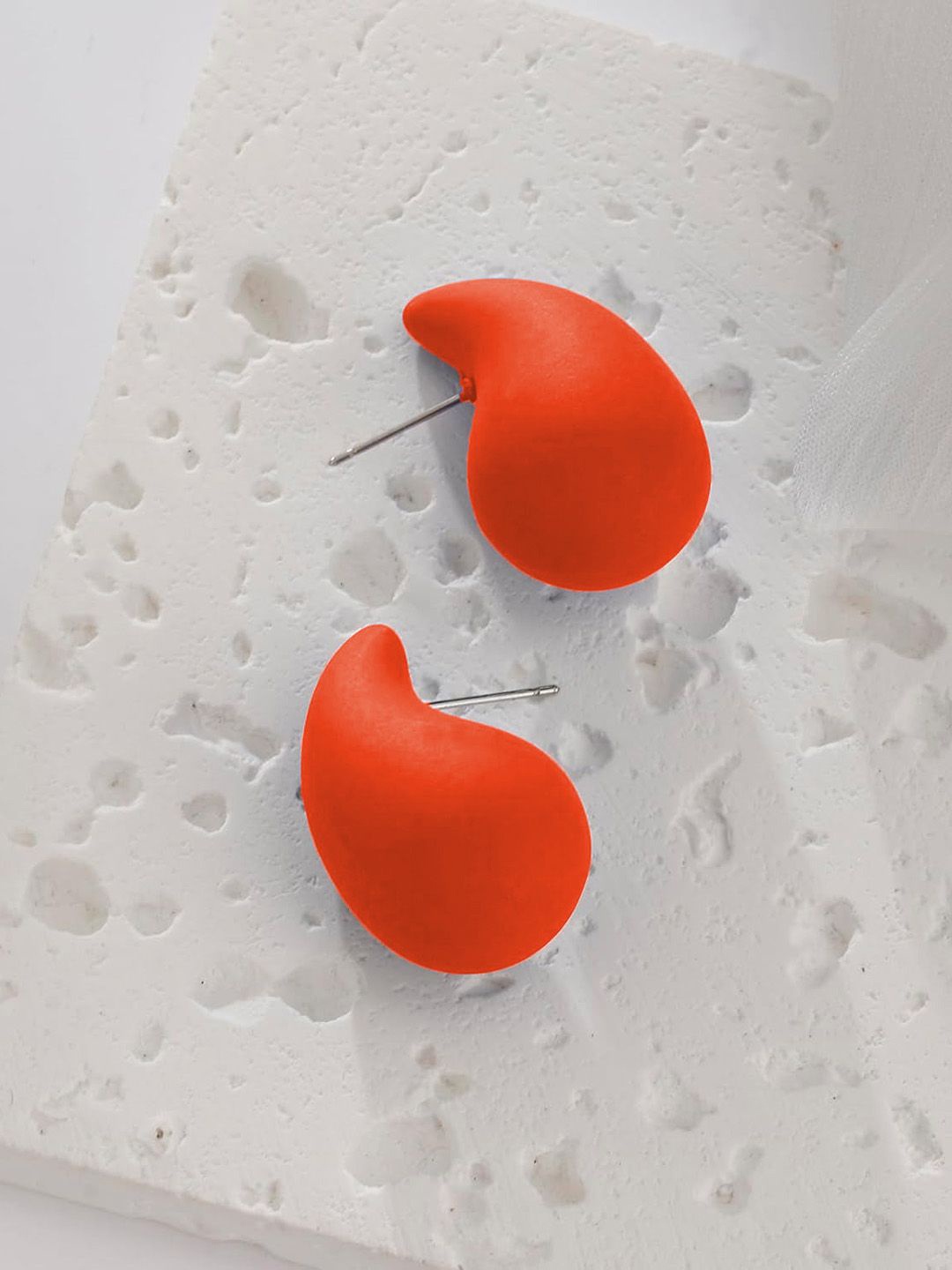 

KRENOZ Teardrop Shaped Drop Earrings, Orange
