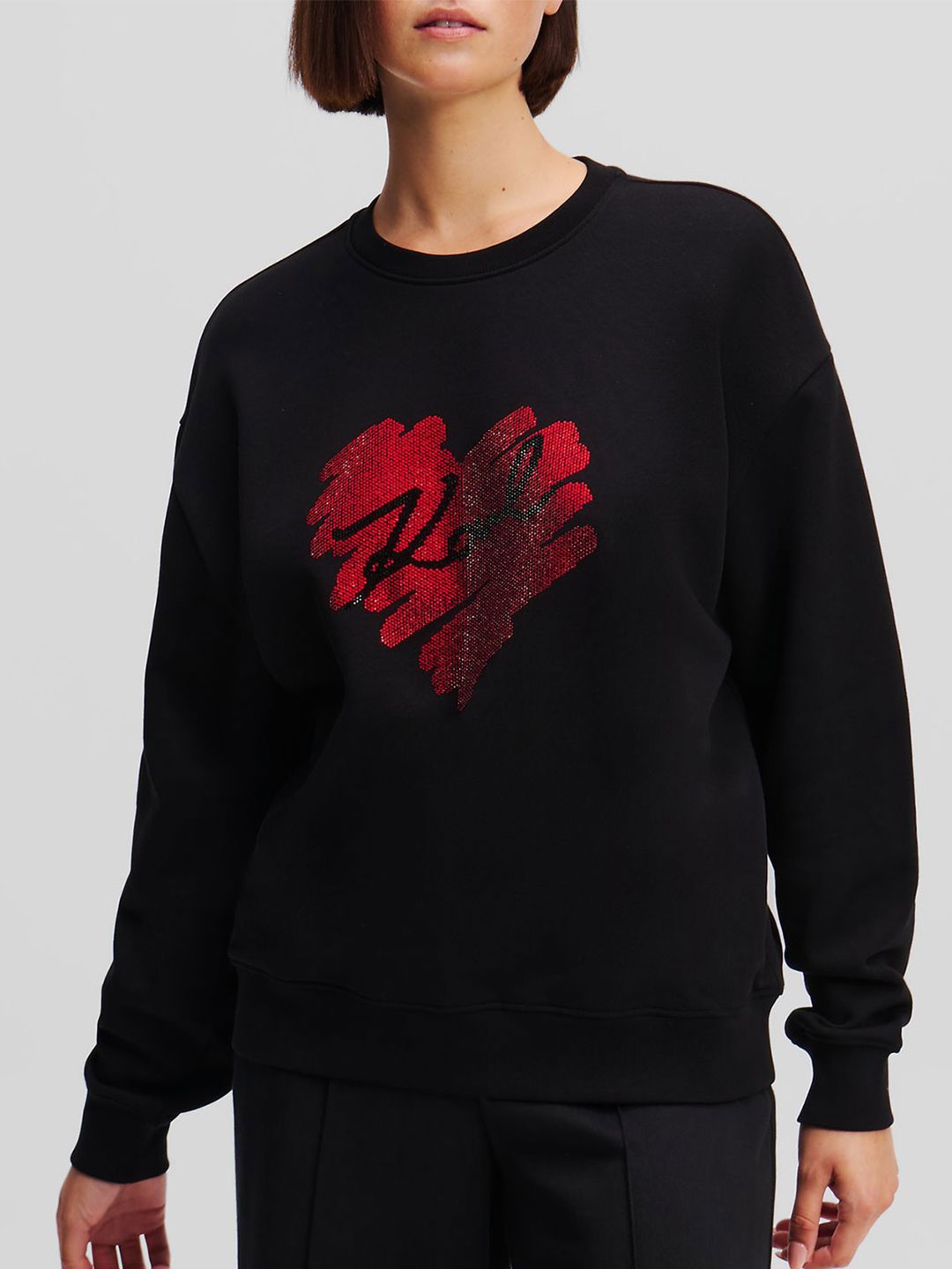 

Karl Lagerfeld Women Printed Sweatshirt, Black