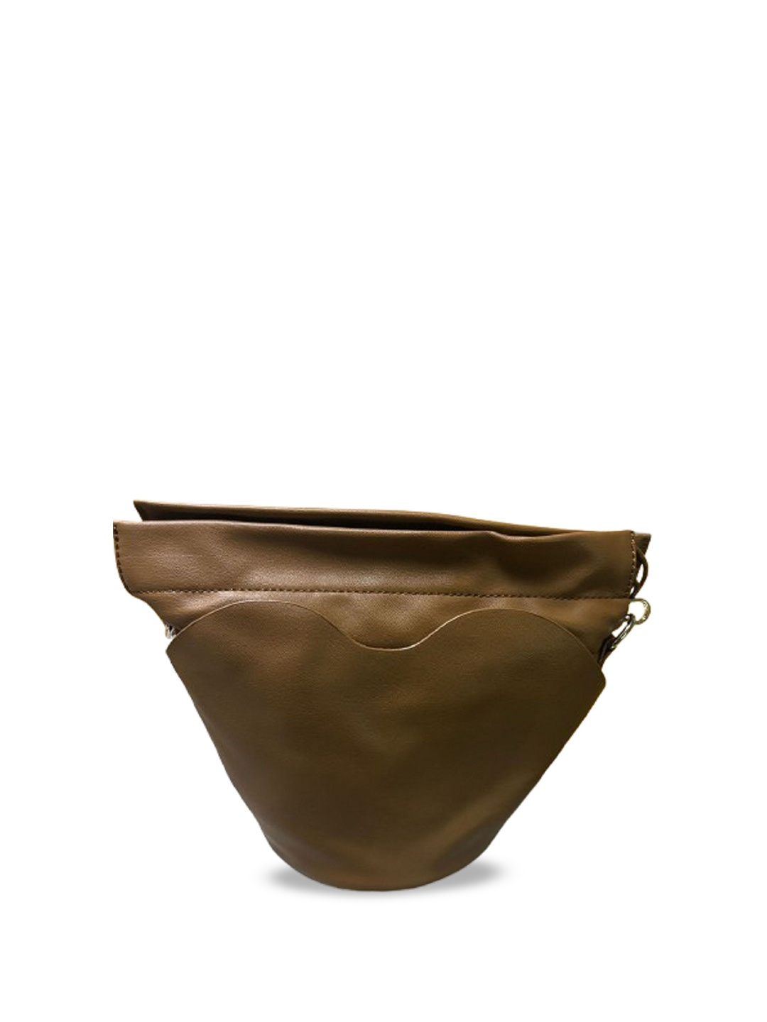 

CLUES HUBB PU Structured Sling Bag with Tasselled, Brown