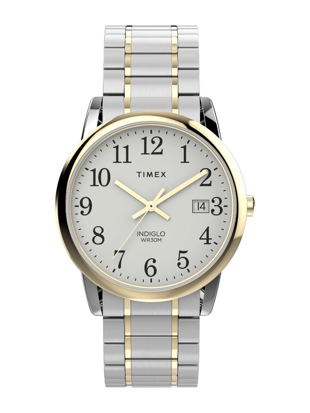 

Timex Men Brass Dial & Stainless Steel Bracelet Style Straps Analogue Watch TW2W52700, White