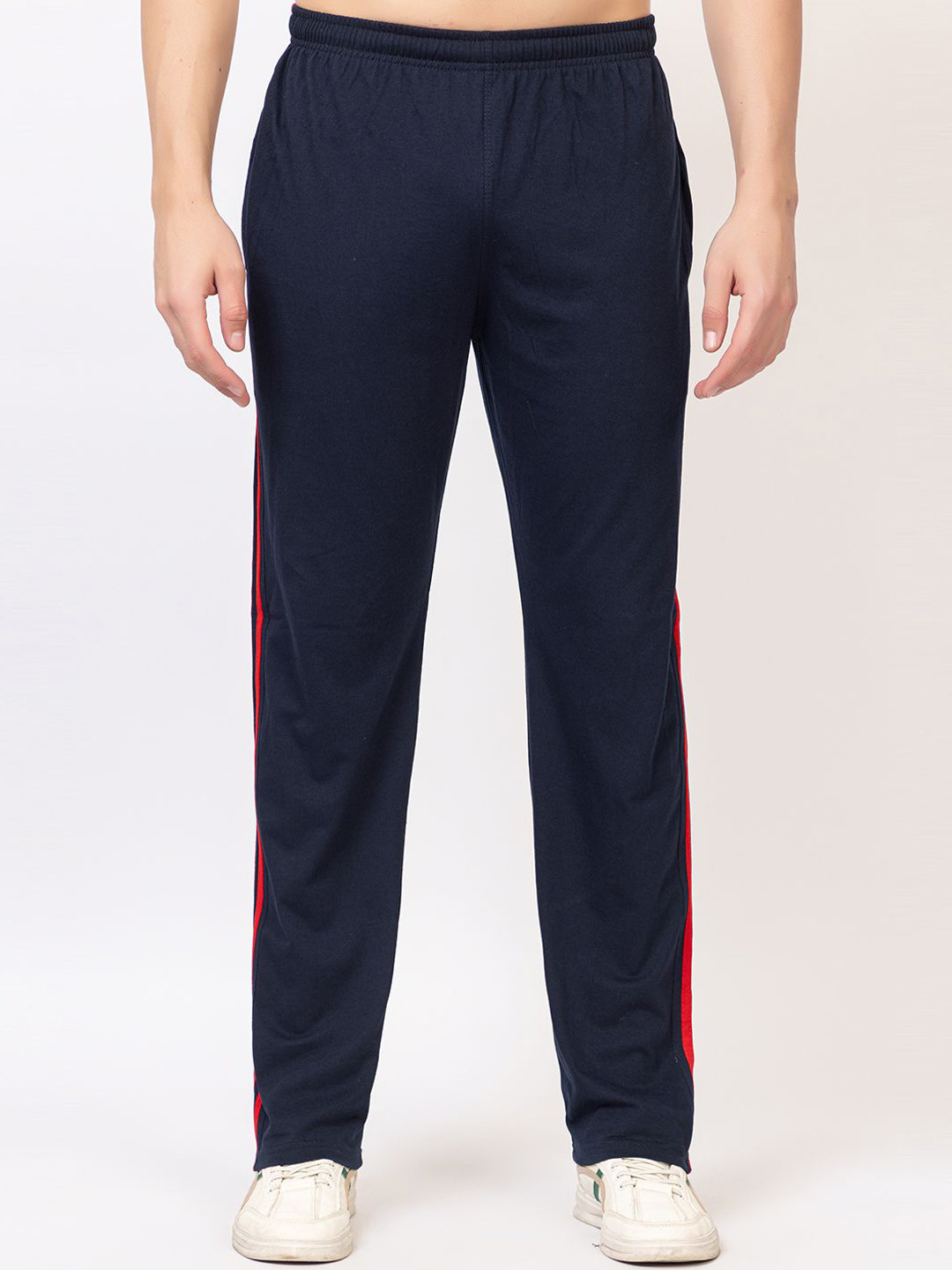 

SZN Men Cotton Track Pants, Navy blue