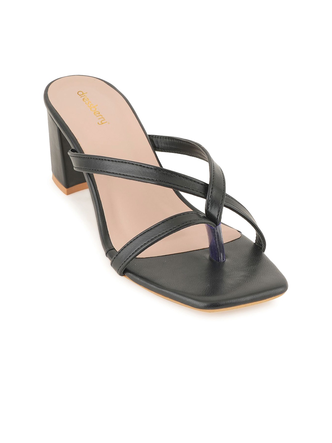 

DressBerry Party Block Sandals, Black