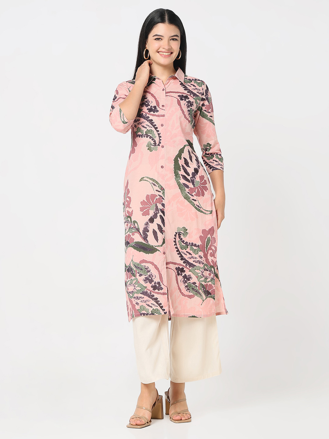 

R&B Women Ethnic Motifs Printed Anarkali Kurta, Purple