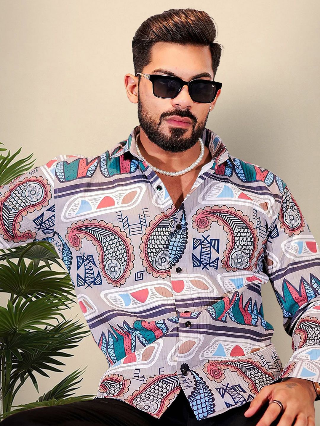 

Moda Rapido Men Original Opaque Printed Casual Shirt, Multi