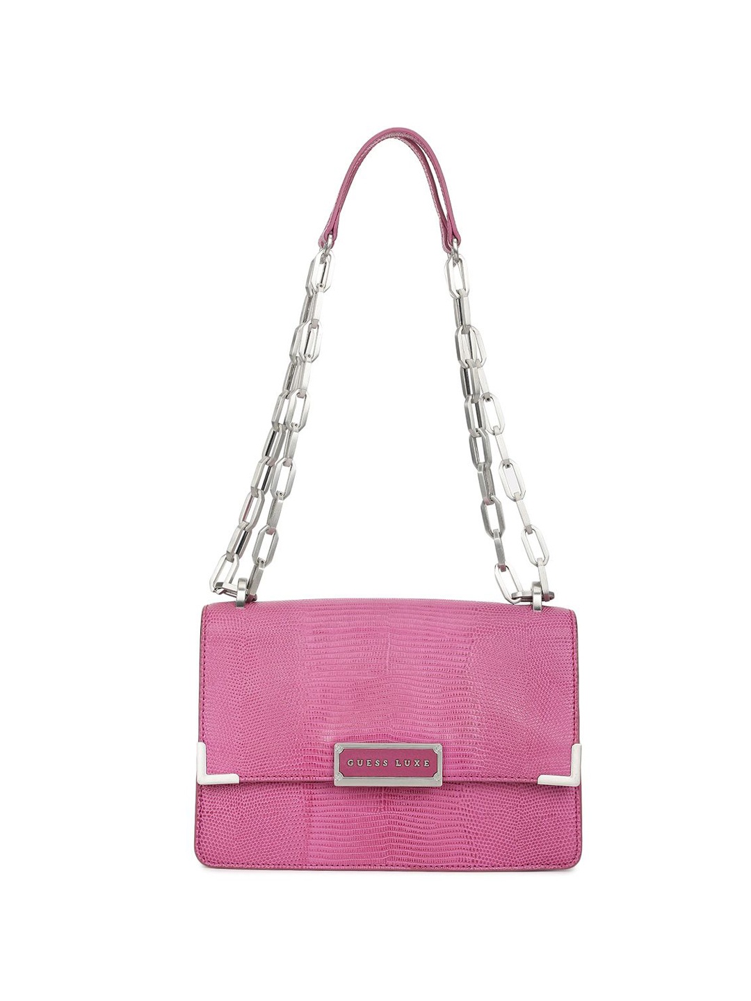 

GUESS Textured PU Shoulder Bag, Pink