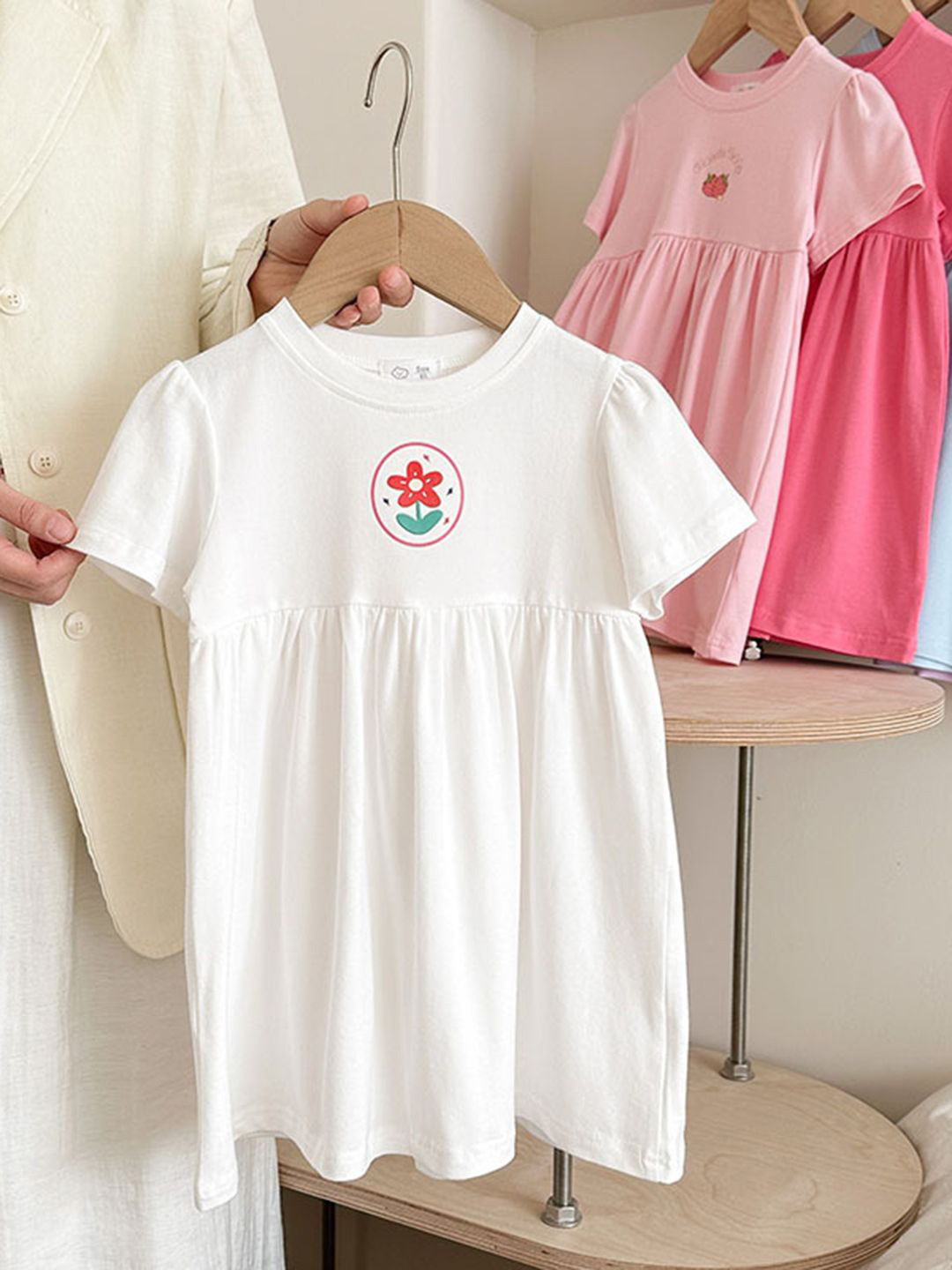

YK Fit & Flare Dress, White