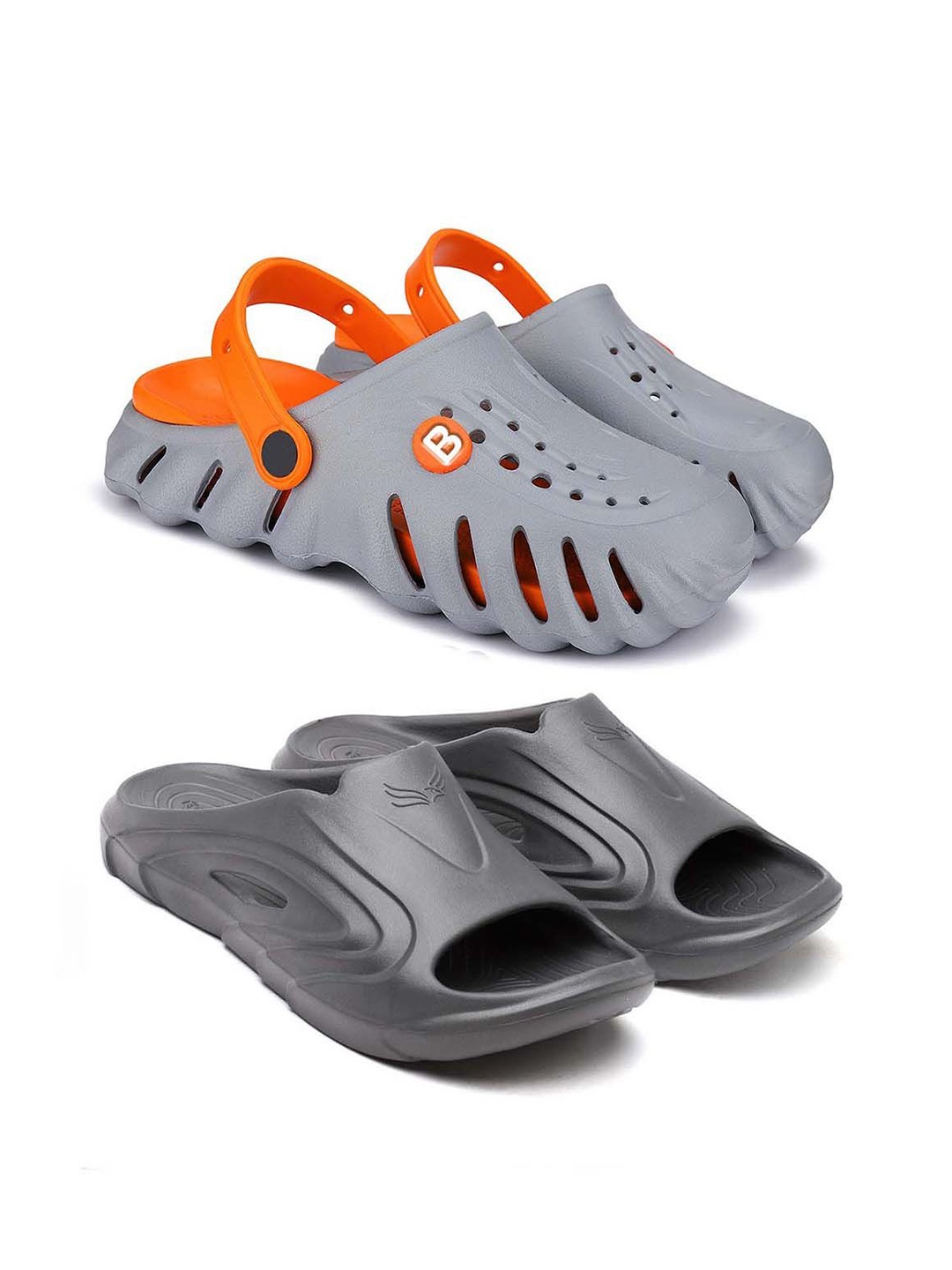 

BERSACHE Men Clogs, Grey