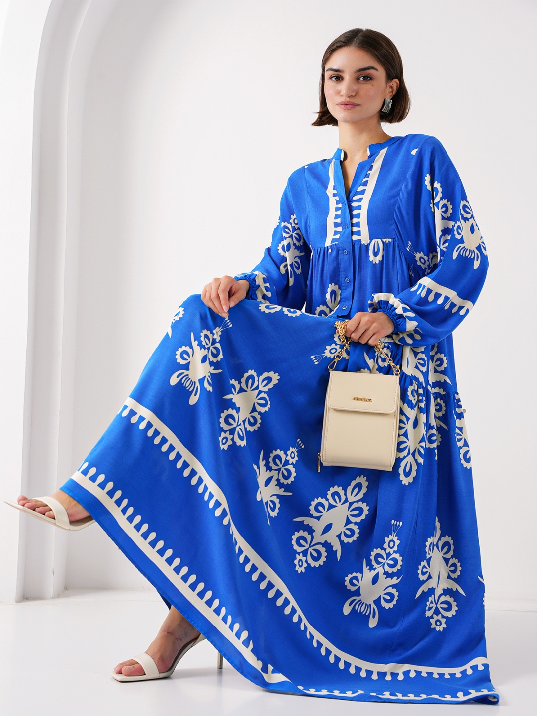 

BIGDART Floral Print Maxi Dress, Na