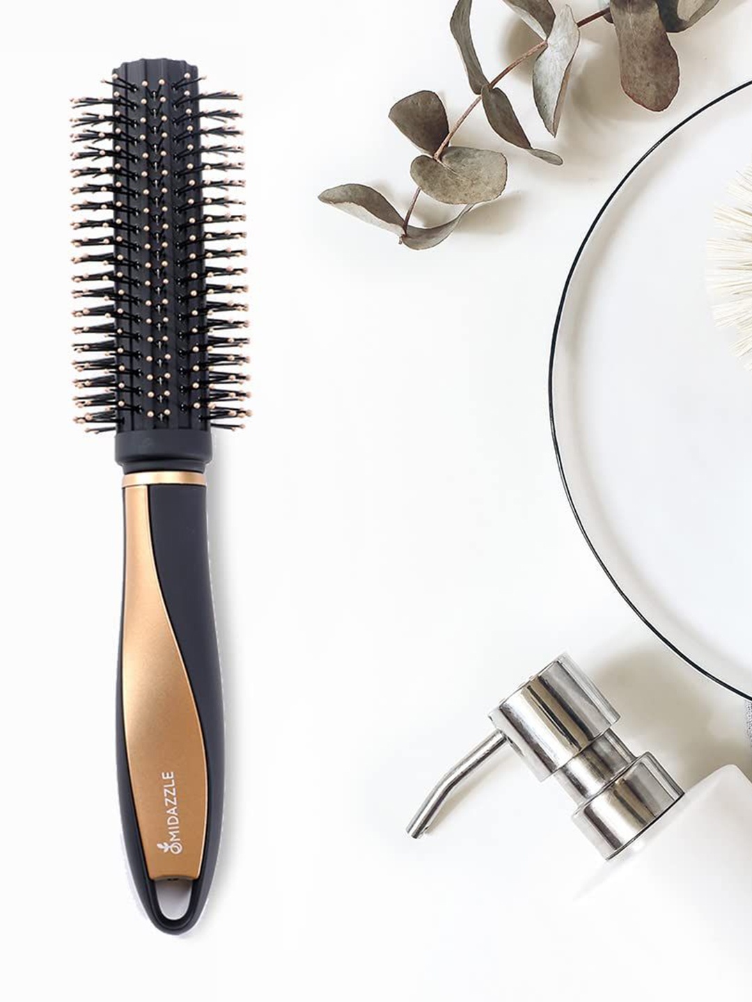 

Omidazzle Premium Round Adding Curls & Volume Hair Brush - Black - MDHB00008