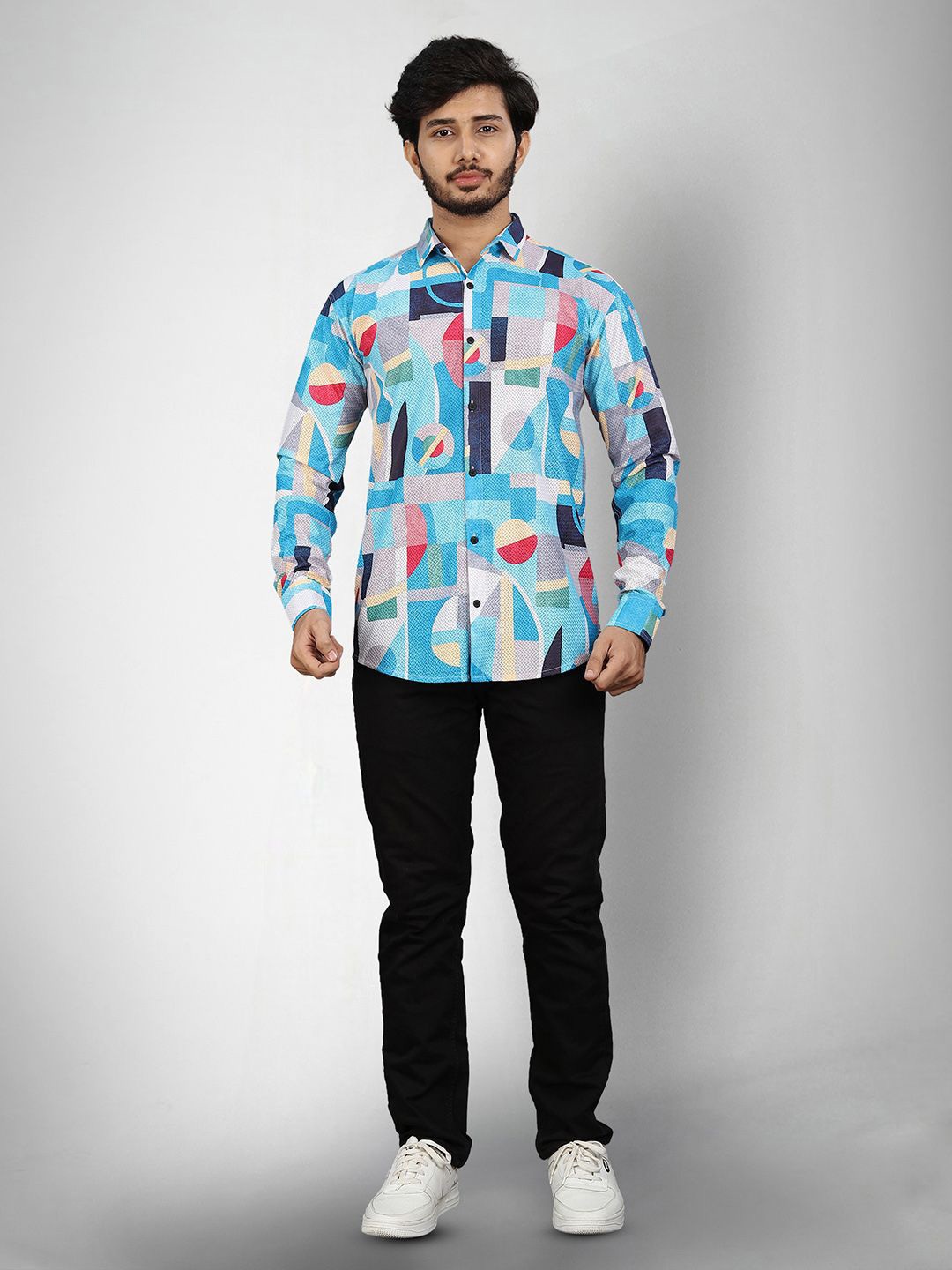 

Moda Rapido Men Original Opaque Printed Casual Shirt, Multi