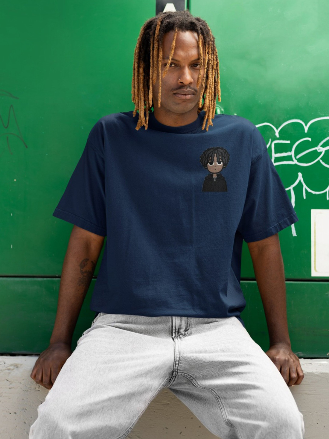 

Edyssa Men Printed T-shirt, Navy blue