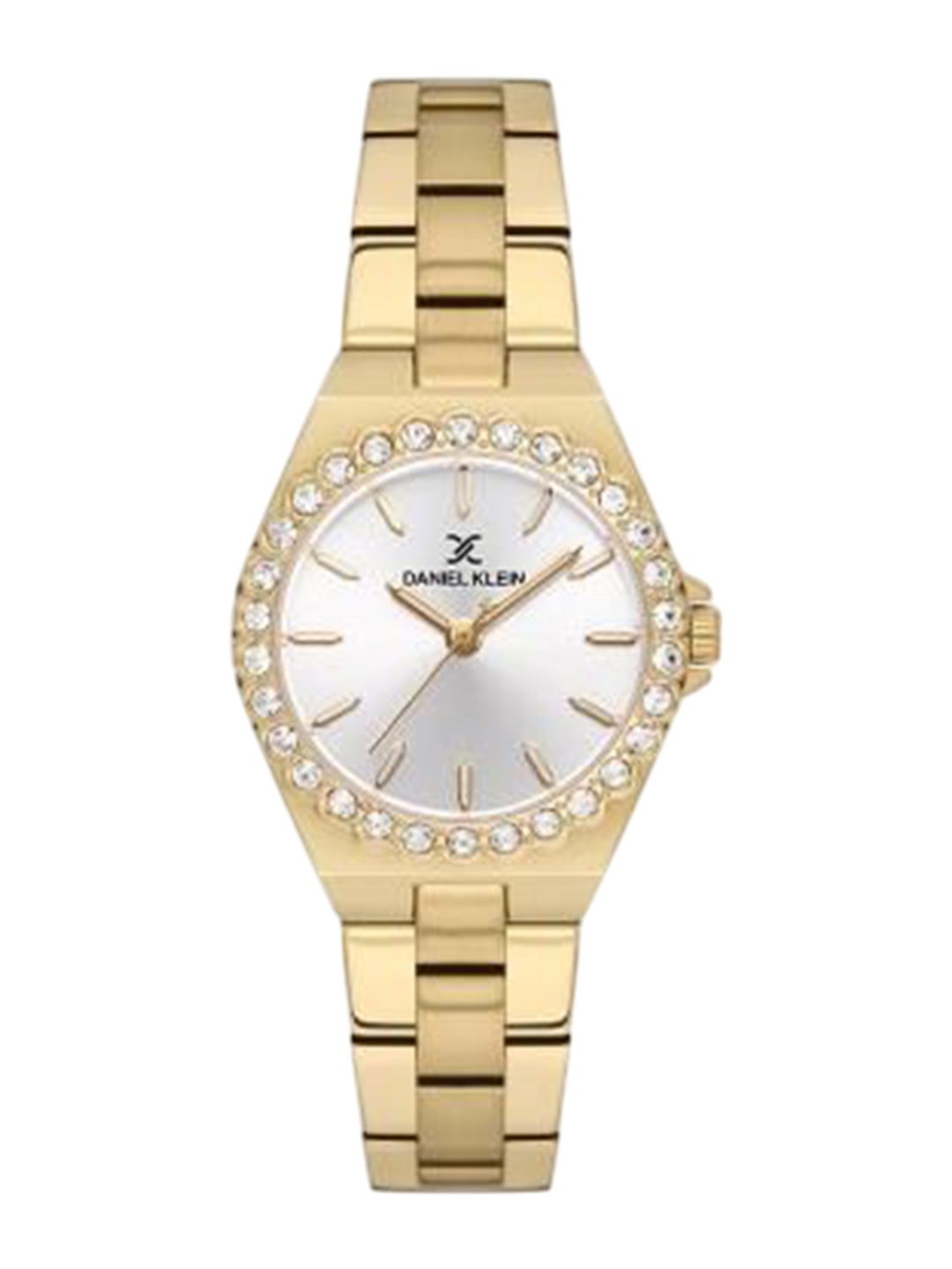 

Daniel Klein Women Embellished Dial & Stainless Steel Bracelet Style Straps Analogue Watch DK.1.13904-2, Gold