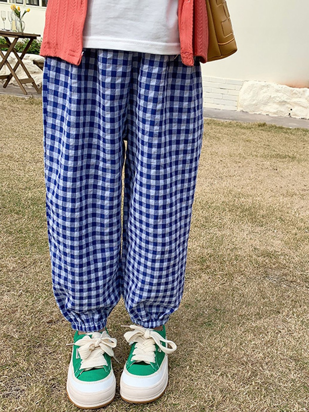 

YK Girls Printed Smart Trousers, Blue