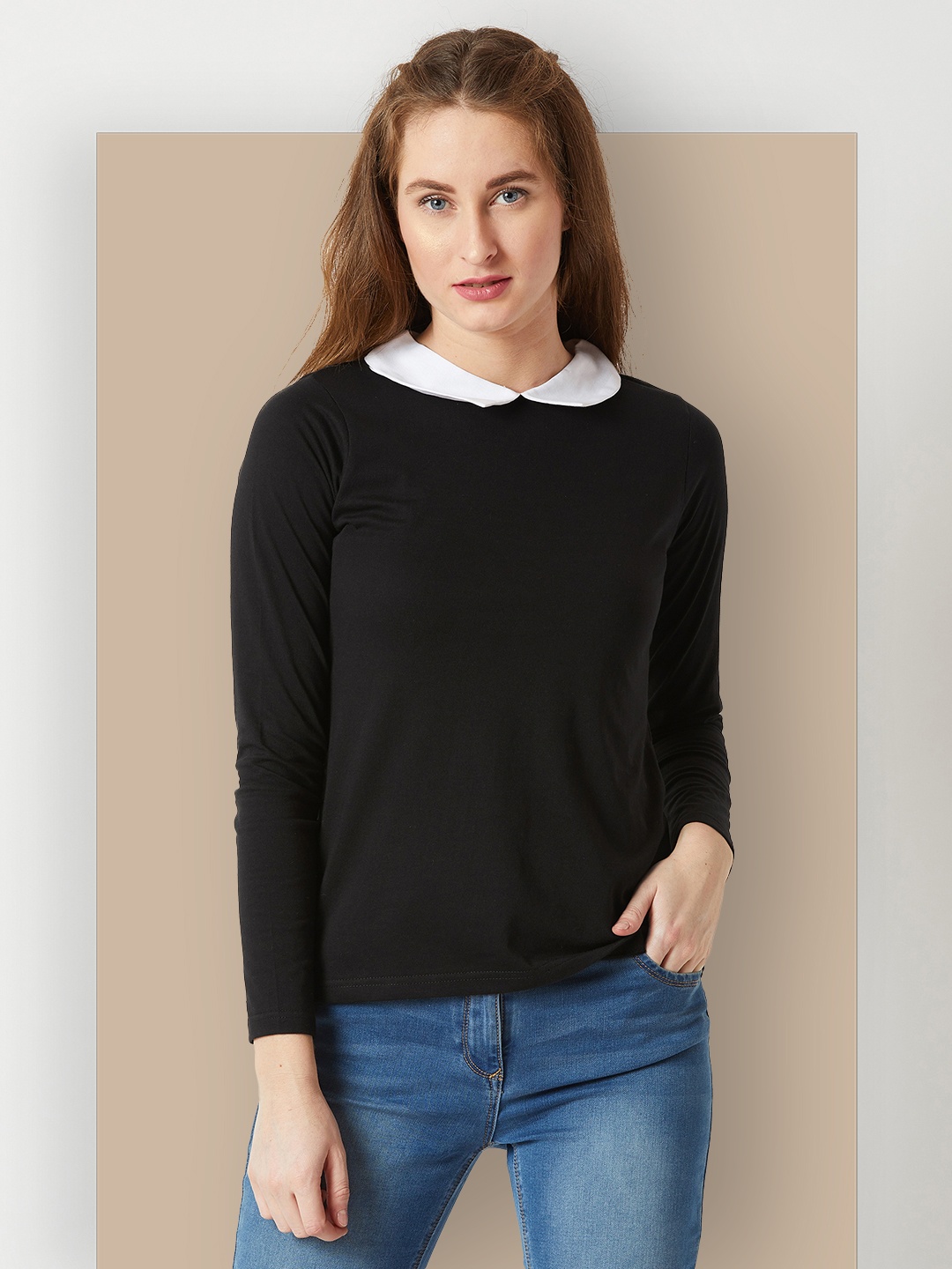 

Chemistry Georgette Top, Black