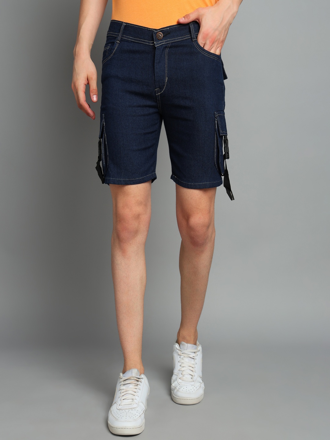 

Moda Rapido Men Denim Shorts, Blue