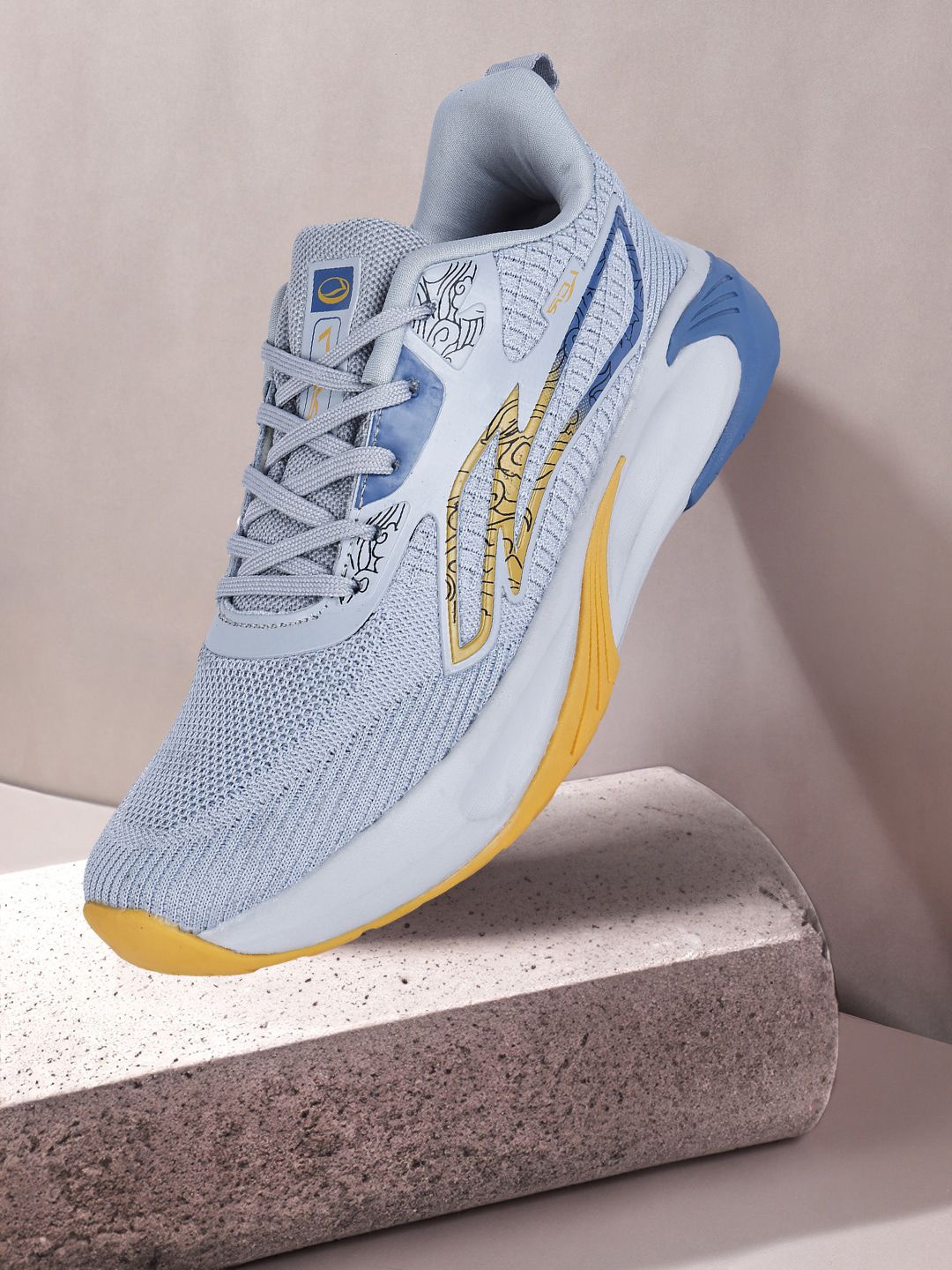 

Lancer Men Textile Running Shoes, Grey melange