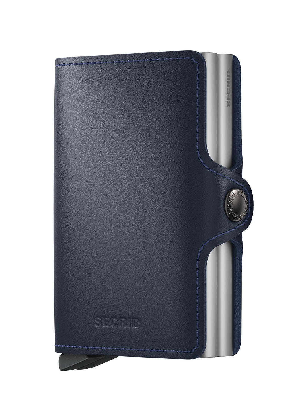 

SECRID Men Leather Card Holder, Navy blue