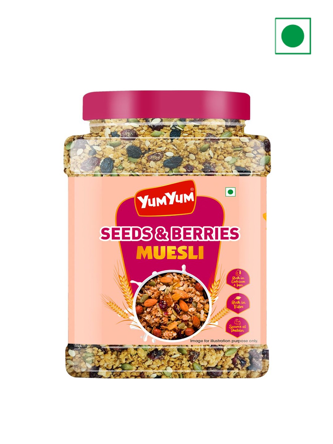 

YUM YUM Seeds & Berries Muesli 750g, Pink