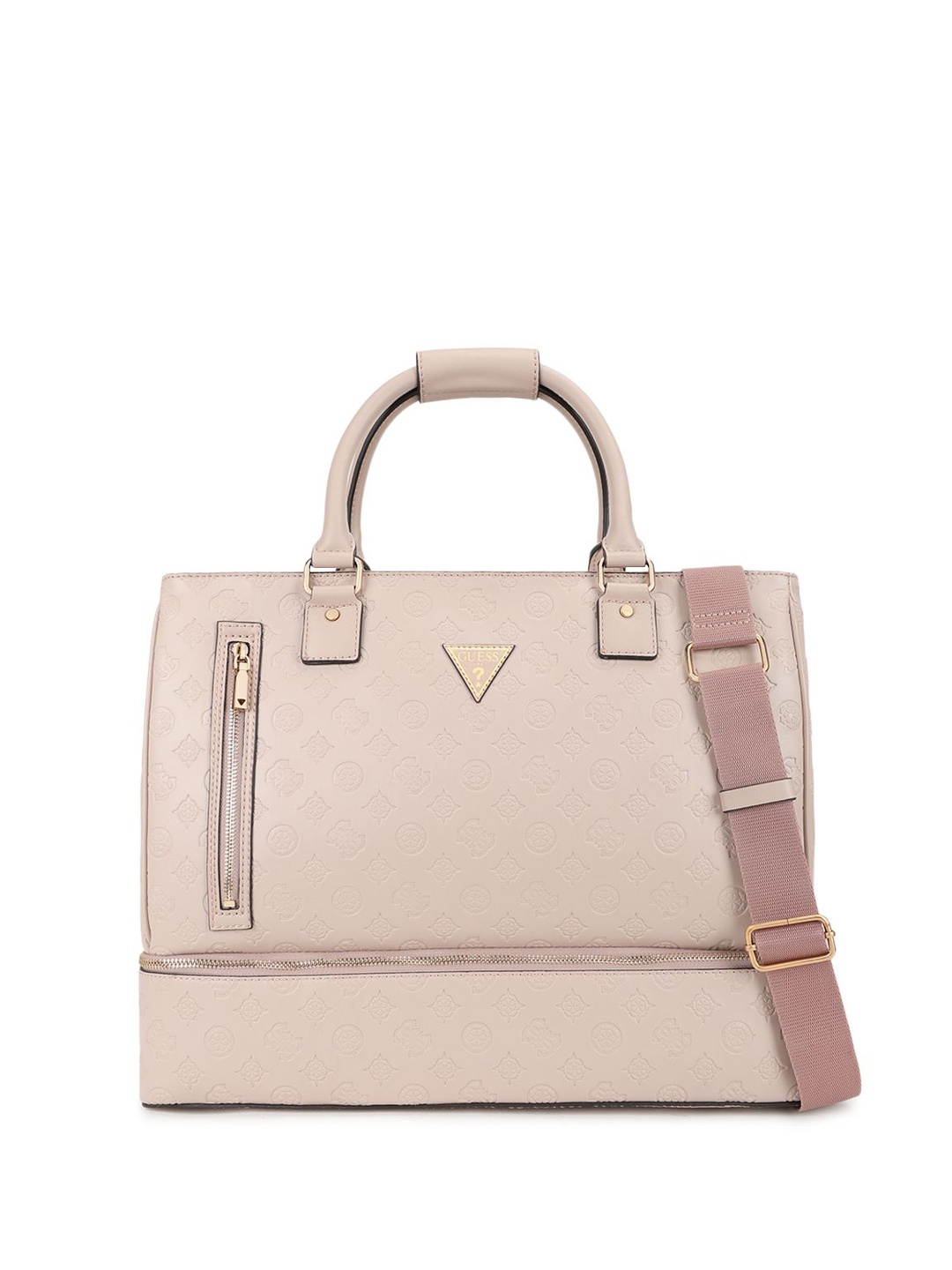 

GUESS Textured PU Shopper Tote Bag with Quilted, Rose