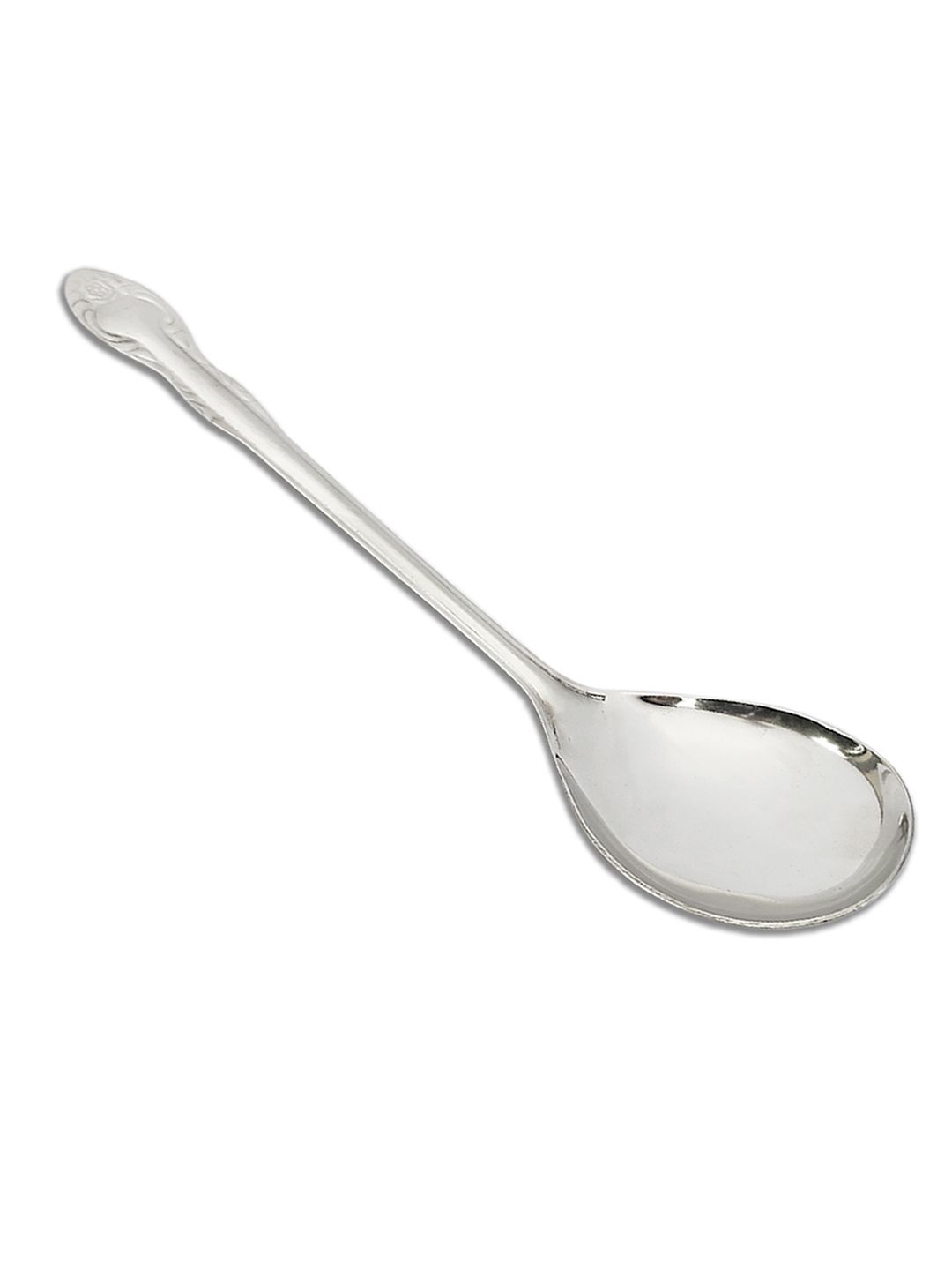 

Kuber Industries Stainless Steel Solid Spoon|Chamcha For Cooking & Food Serving (Silver)