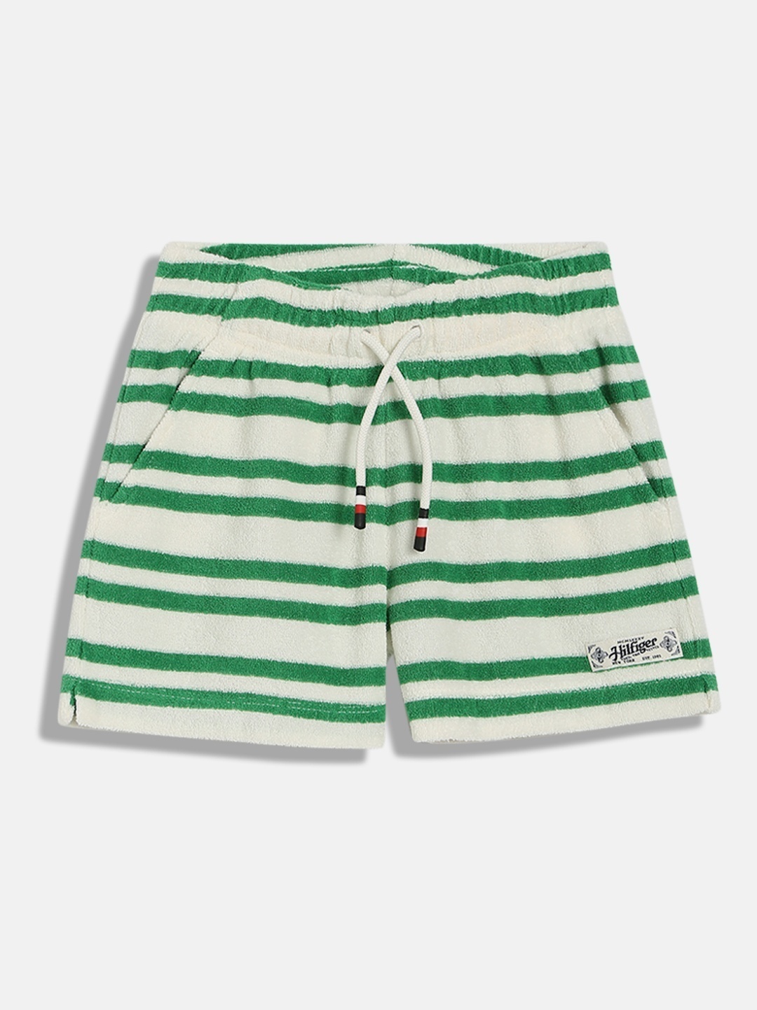 

Tommy Hilfiger Boys Striped Technology Shorts, White