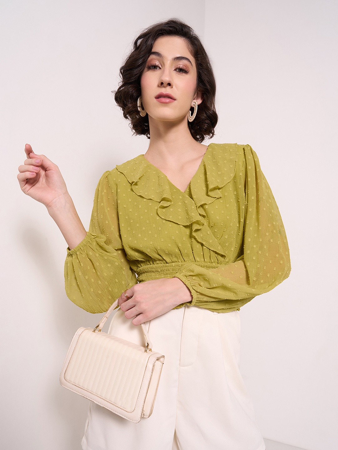

Honey by Pantaloons Wrap Top, Olive