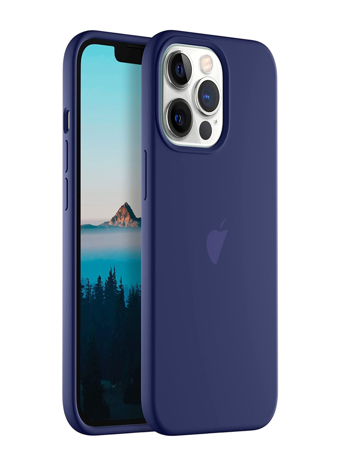

LIRAMARK Solid Printed iPhone 13 Pro Back Case Mobile Accessories, Navy blue
