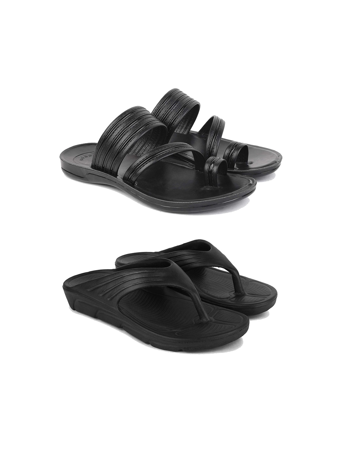 

DRACKFOOT Men Thong Flip-Flops, Black