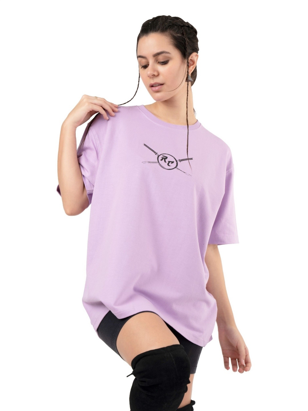 

RHINO CULT Women Printed T-shirt, Lavender