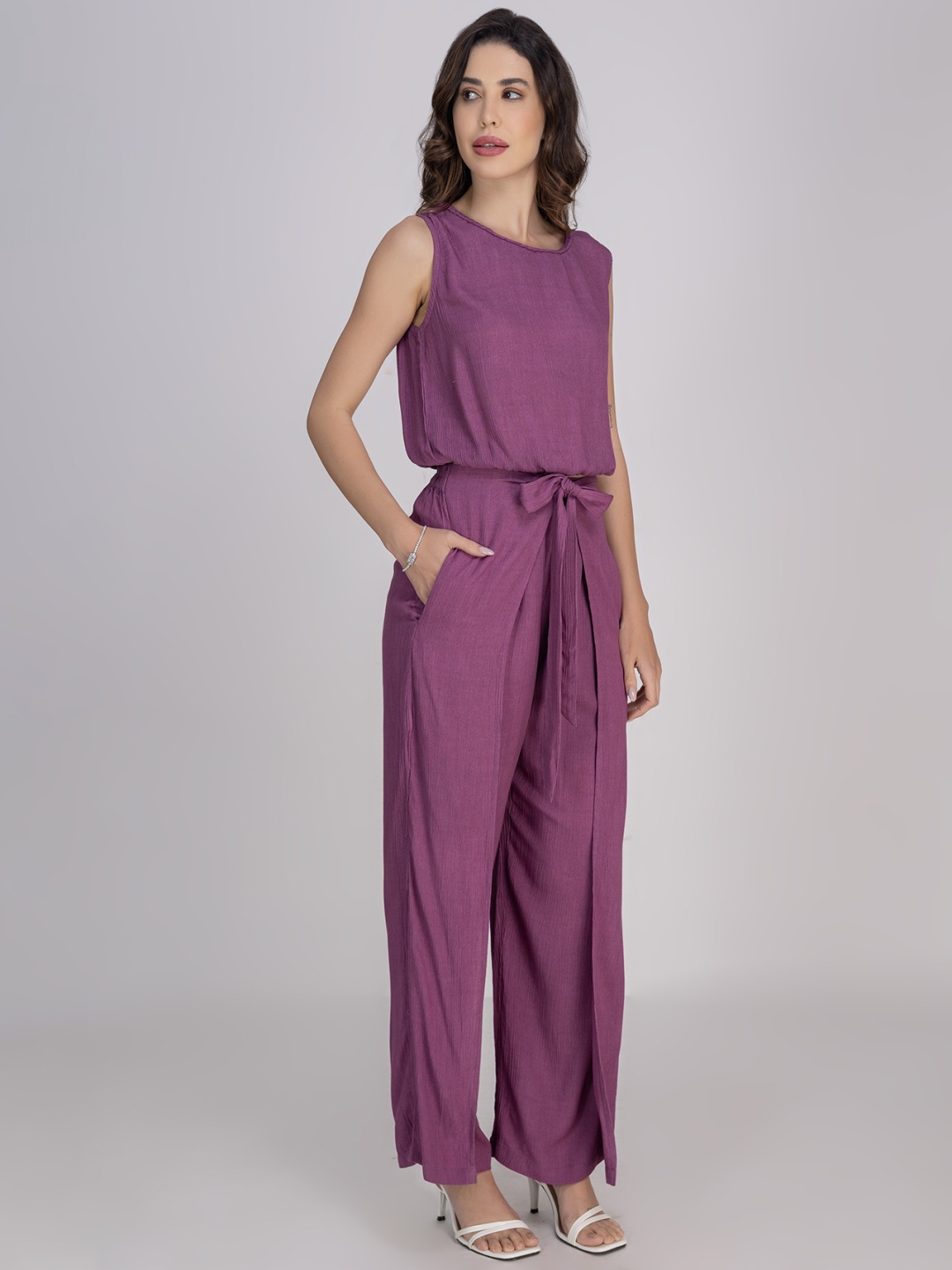 

Moomaya Top With Trousers Co-Ord, Purple